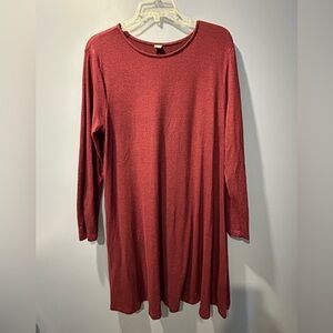 Old Navy Rich Red Long Sleeve Dress